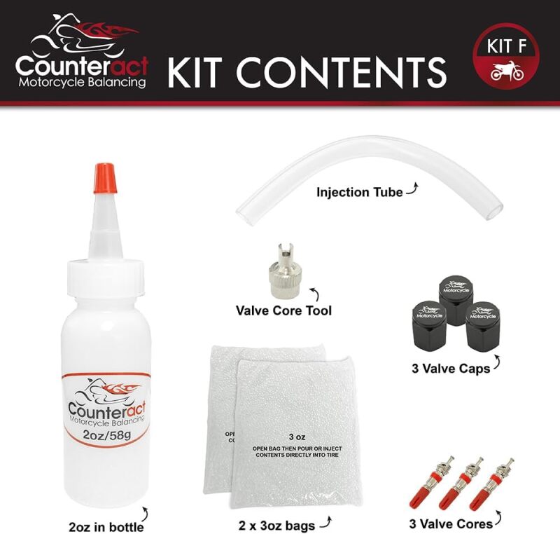 Counteract Motorcycle Balancing Bead DIY Kit - Includes 2oz and 3oz Bags | Powersports Part