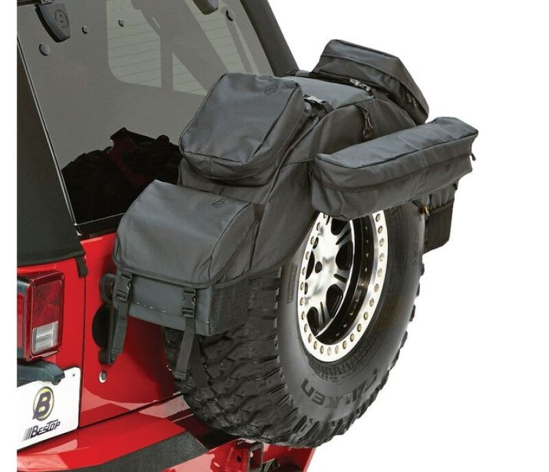 Bestop 87-95 Jeep Wrangler YJ RoughRider Spare Tire Organizer – Fits 30 to 33 Inch Tires