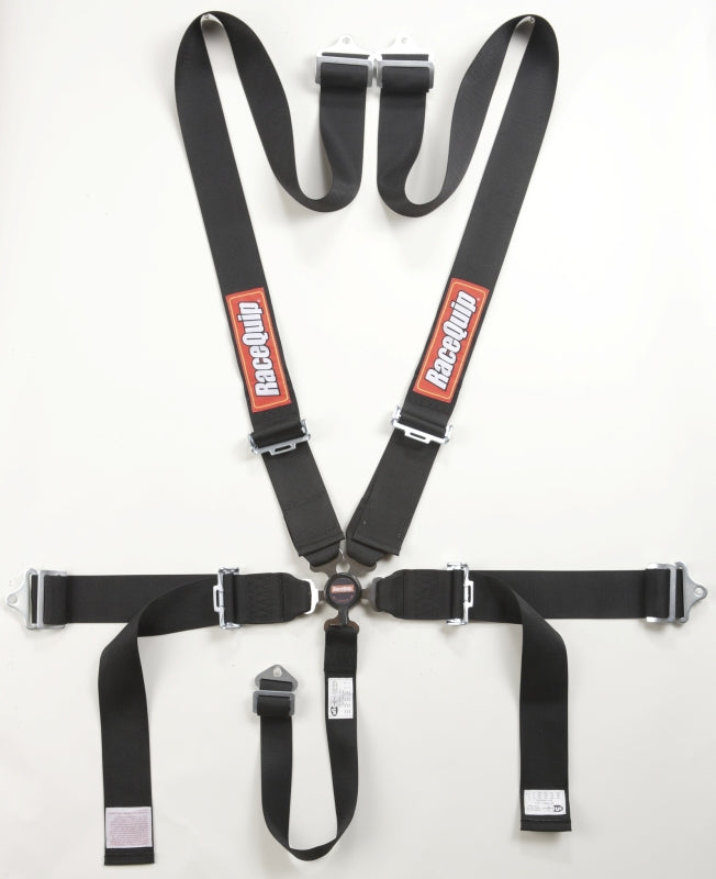 RaceQuip RQP741001RQP Black SFI Camlock 5-Point Pull-Down Lap Seat Belt