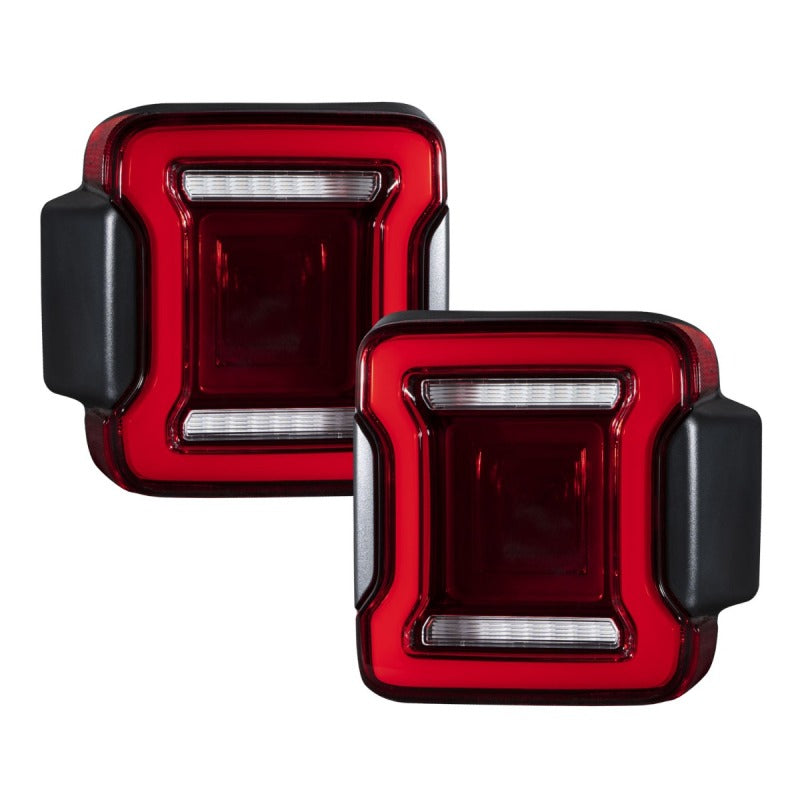 Form Lighting 2018-2023 Jeep Wrangler LED Tail Lights Smoke - Sequential Turn Signal & Dual Reverse Lights