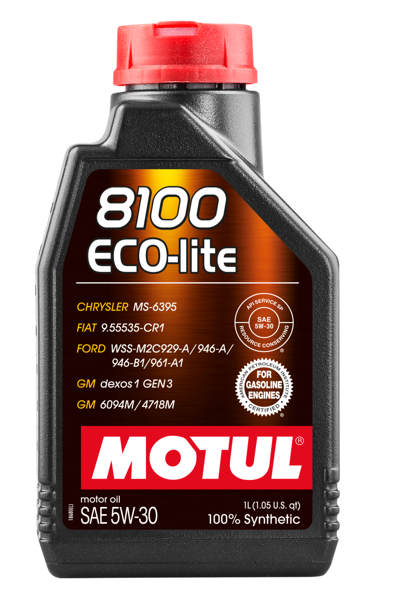 Motul 1L Synthetic Engine Oil 8100 5W30 ECO-LITE - Case of 12