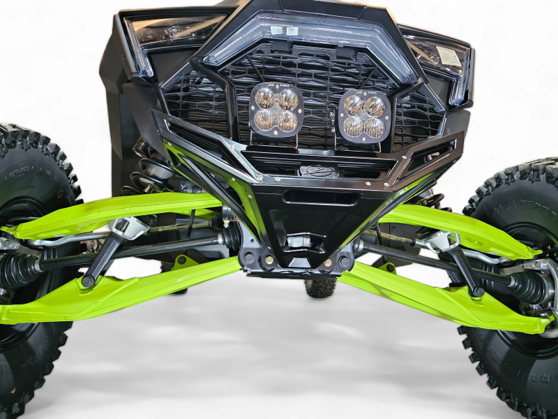 Elektric Offroad Polaris RZR Pro R Billet Front Winch Bumper - Anodized Black (Part Number: elkFWB610030)