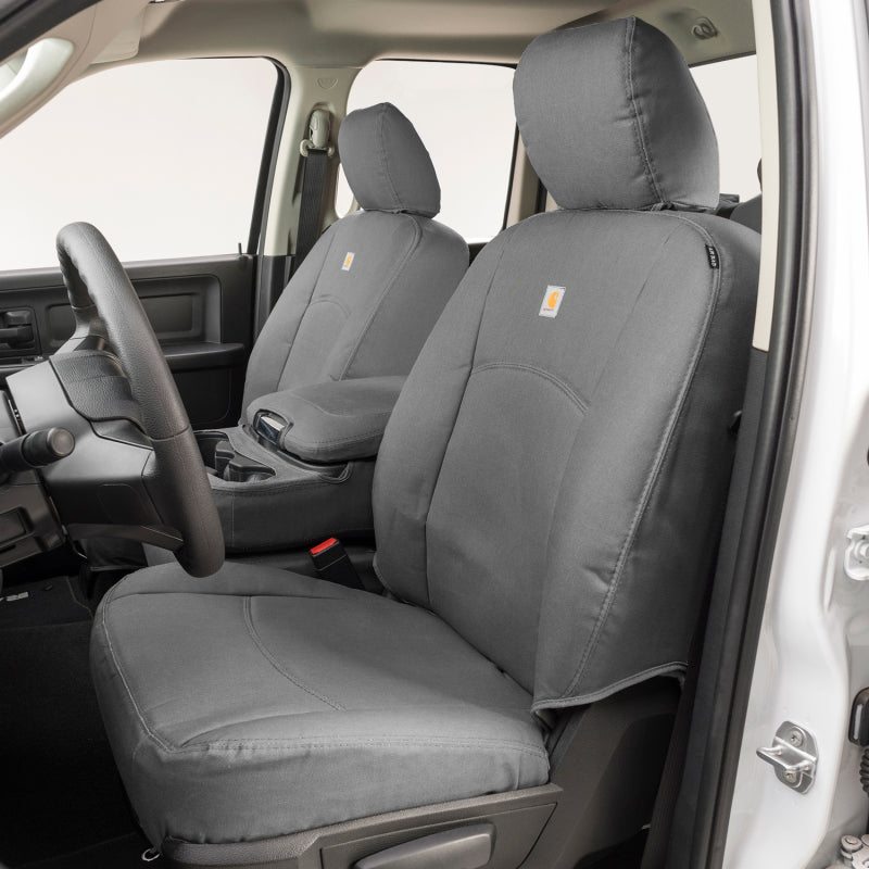 Covercraft 19-24 Chevy Silverado Carhartt PrecisionFit Custom Front Row Seat Covers - Gravel