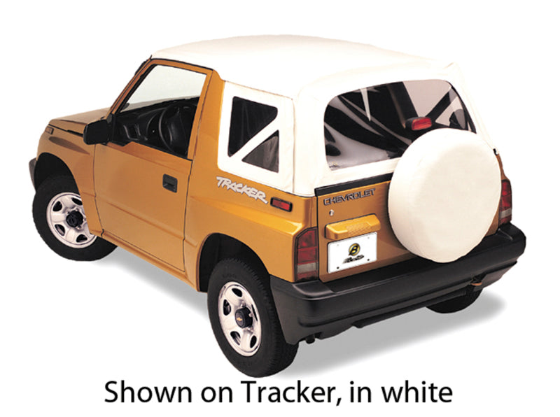 Bestop Replace-A-Top for OEM 1989-1994 Suzuki Tracker and Sidekick, White Denim with Clear Windows
