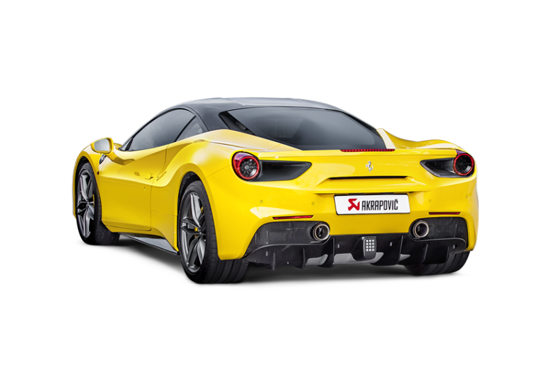 Akrapovic Slip-On Line Titanium Exhaust with Carbon Tips for 2016-2019 Ferrari 488 GTB and 488 Spider