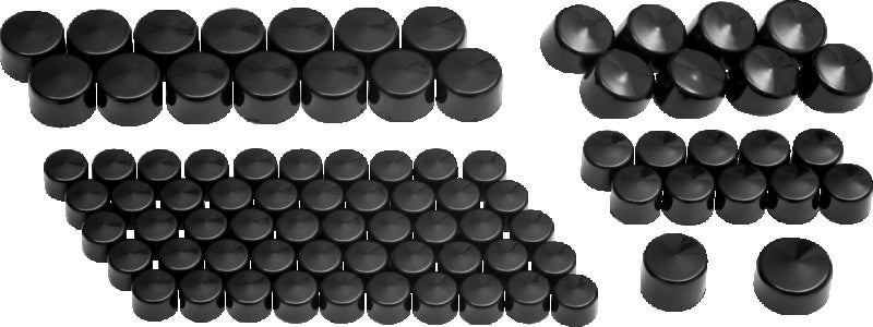Kuryakyn 2465 Kool Kaps Engine Kit for Milwaukee-Eight, Gloss Black