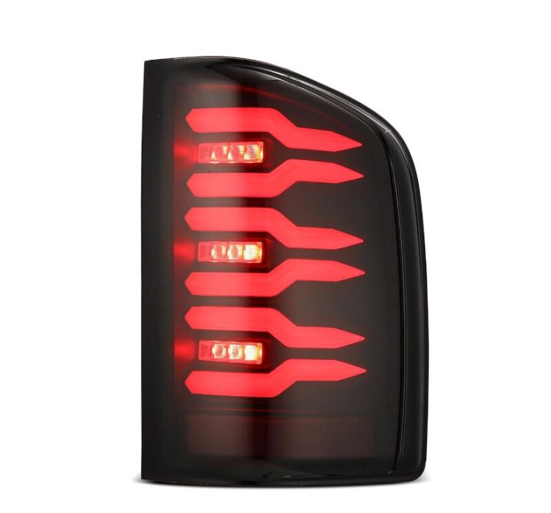 AlphaRex ARX620080 Luxx-Series LED Tail Lights with Black Housing and Smoked Lens for Chevrolet Silverado