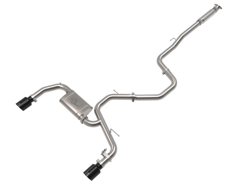 aFe Takeda 3-Inch 304 Stainless Steel Cat-Back Exhaust with Black Tips, Part Number 49-37028-B, for Hyundai Elantra N