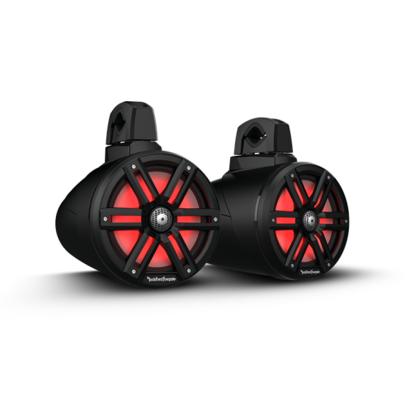 Rockford Fosgate M2 8in. Color Optix 2-Way Wake Tower Speakers (Pair) - Black - View 1