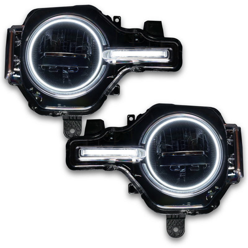 Oracle 21-22 Ford Bronco Headlight Halo Kit w/DRL Bar - Base Headlights -w/No Controller NO RETURNS