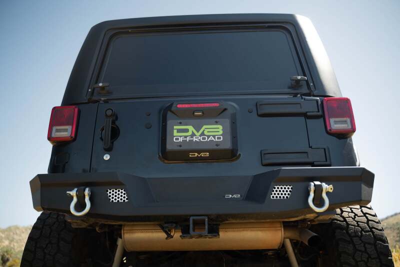 DV8 Offroad Spare Tire Delete for 2007-2018 Jeep Wrangler JK and JKU, Part Number DVE-TSJK-01