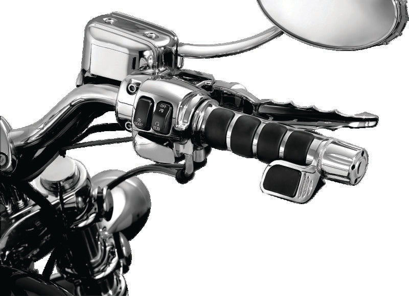 Kuryakyn ISO Grip with Throttle Boss for Dual-Cable Throttles, Chrome - 6342