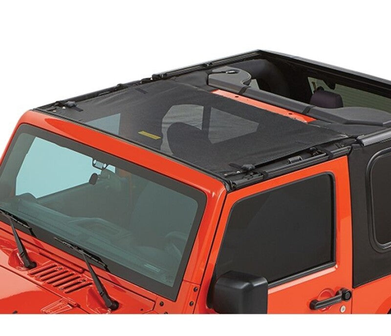 Bestop 07-18 Jeep Wrangler JK Sun Targa Bikini Mesh Top - Easy Installation and Sun Protection