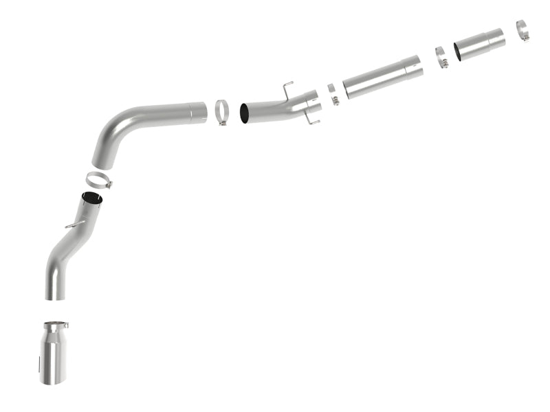 aFe POWER ATLAS 5-Inch DPF-Back Aluminized Steel Exhaust System with Polished Tip, Part Number 49-02078-P, for 2019–2020 Ram 2500 6.7L Diesel