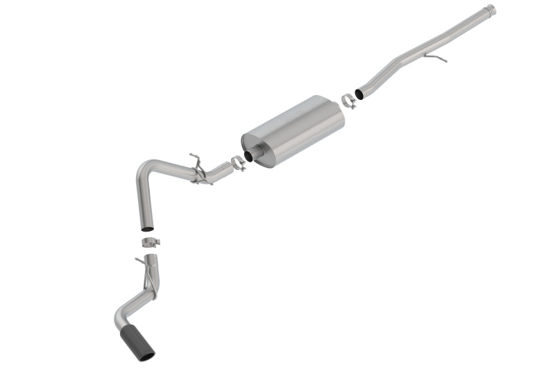 Borla 140793BC Touring Cat-Back Exhaust System with Black Chrome Tip for 2019-2026 Chevrolet Silverado 1500 and GMC Sierra 1500