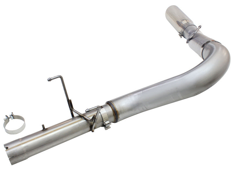 aFe MACH Force XP Large Bore 5-Inch DPF-Back Exhaust with Polished Tip, Part Number 49-02051-1P, for 2013–2015 Dodge Ram 2500 and 3500 6.7L Diesel