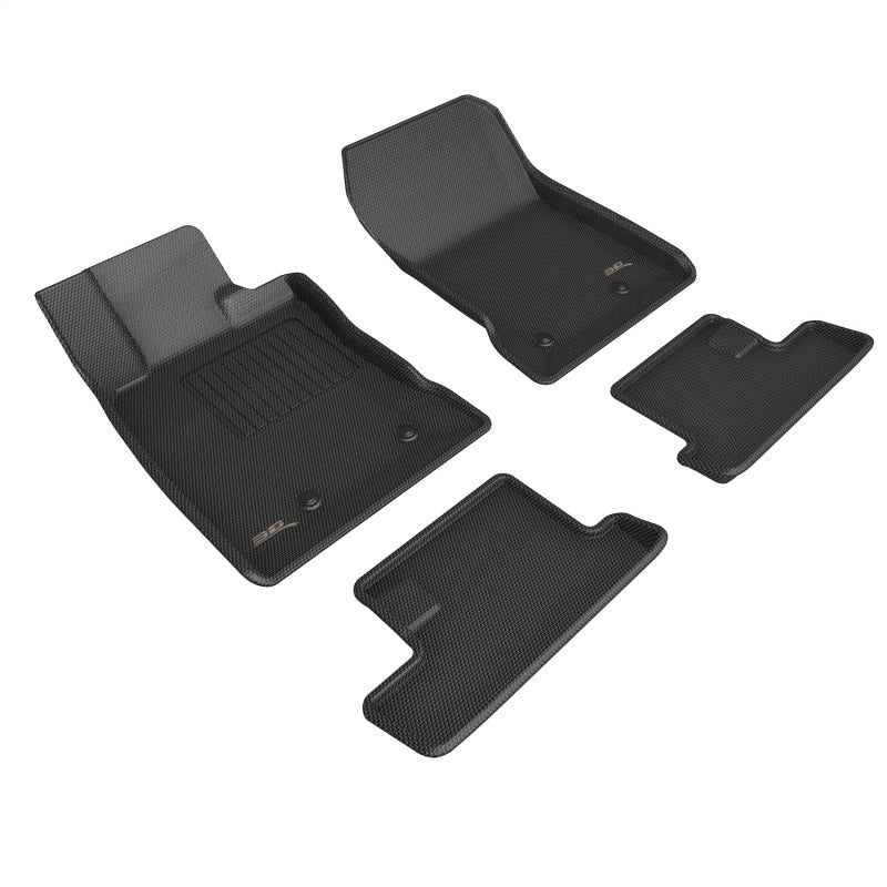 3D MAXpider KAGU Series Custom-Fit Floor Mats for 2022-2024 Subaru BRZ, Black, 4-Piece Set