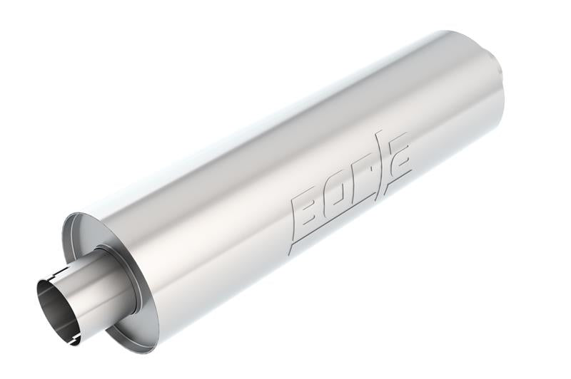 Borla 400500 Heavy-Duty Truck Muffler, 3-Inch Center Inlet/Outlet, 24-Inch Body, Notched Necks