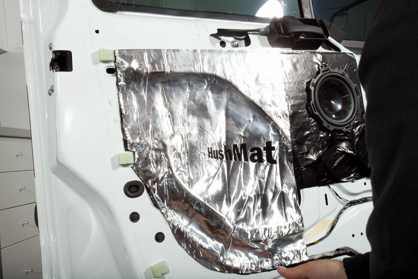 HushMat Door Kit #10201 – Automotive Thermal Insulation & Sound Deadening (10 Sq Ft, Silver Foil Foil)