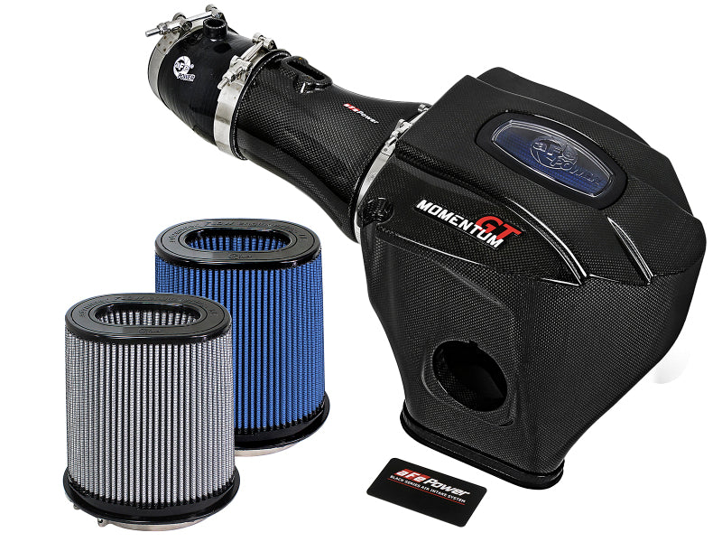 aFe Momentum GT Black Series Carbon Fiber Cold Air Intake with Pro 5R and Pro DRY S Filters, 2015-2016 Dodge Challenger and Charger SRT Hellcat 6.2L HEMI, 52-72204-CF