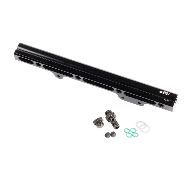 AEM 25-109BK High Volume Black Fuel Rail for Honda D16Y7 and D16Y8 Engines