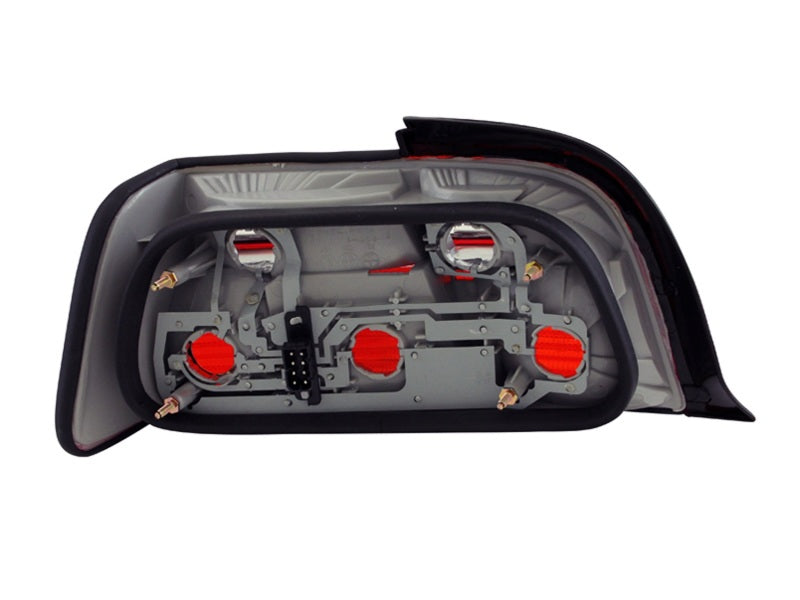 ANZO 1992-1998 BMW 3 Series E36 Taillights Red/Smoke