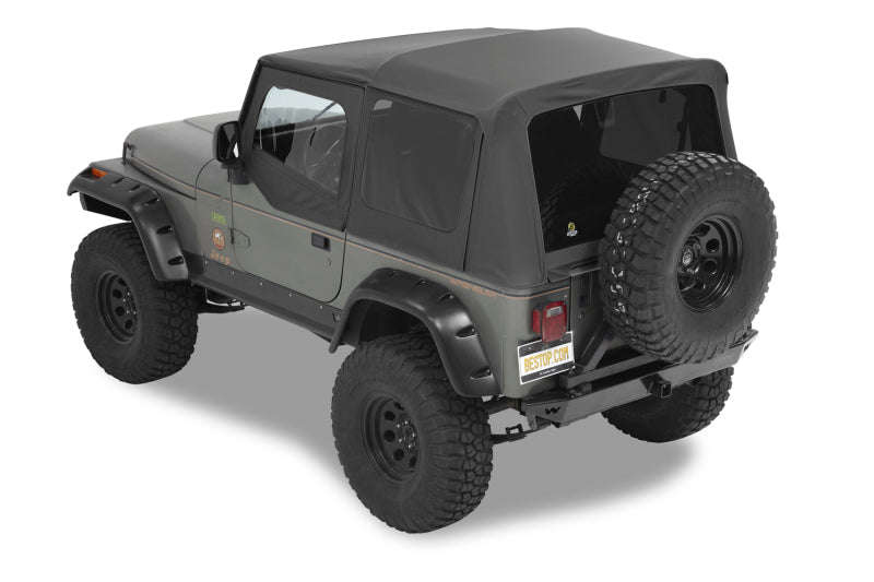 Bestop 88-95 Jeep Wrangler YJ Supertop with Tinted Windows and Heavy Fabric - Black