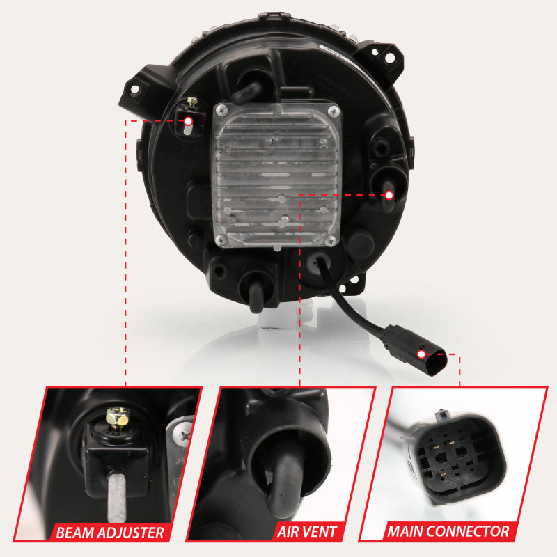 ANZO 2018-2019 Jeep Wrangler Full Led Projector?H.L Black