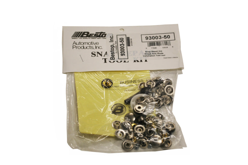 Bestop Snap Repair Kit for Jeep CJ5, CJ7, and Wrangler YJ – Replacement Snaps and Installation Tool