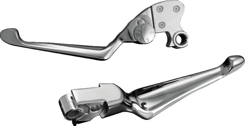 Kuryakyn Boss Blades with Adjustable Clutch Cable for 1996-Up Harley-Davidson, Chrome