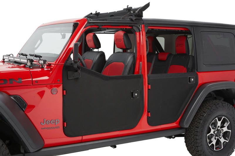 Bestop 20-26 Jeep Gladiator / 18-26 Wrangler JL Full Fabric Front Doors in Black Twill