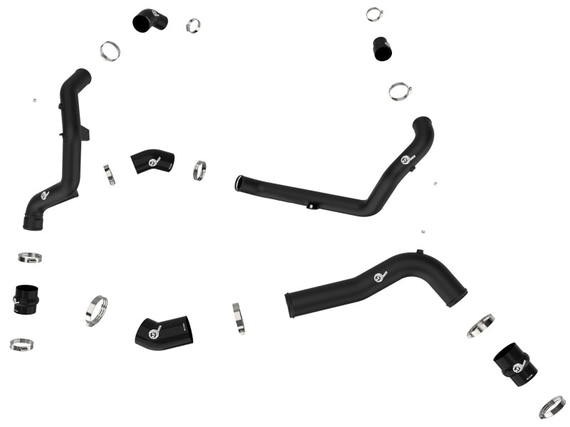 aFe POWER BladeRunner Aluminum Hot and Cold Charge Pipe Kit, Black, Ford Explorer ST and Lincoln Aviator 3.0L V6, 46-20674-B