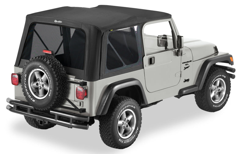 Bestop Replace-A-Top for OEM Jeep Wrangler TJ 2003-2006 with Tinted Windows - Black Diamond, No Door Skins