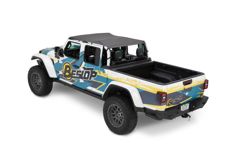 Bestop 20-2023 Jeep Gladiator Header Safari Bikini Top - Black Diamond