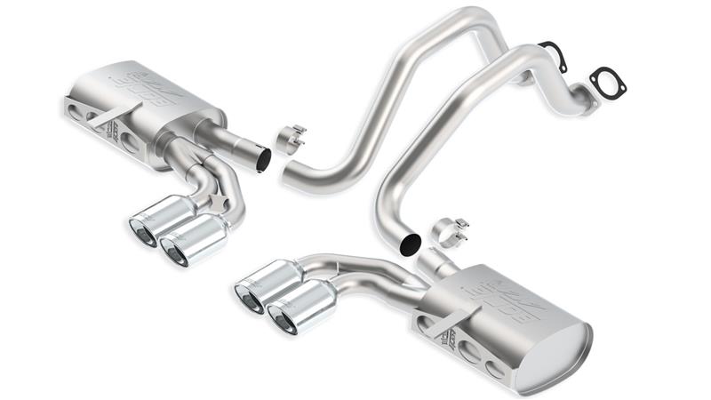 Borla ATAK Cat-Back Exhaust System for 1997-2004 Chevrolet Corvette 5.7L V8, Part Number 140428