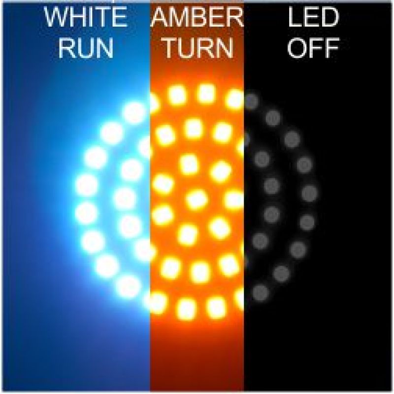 Letric Lighting CVO Standard Switchback White/Amber LED Light, Part LLC-BJSWA