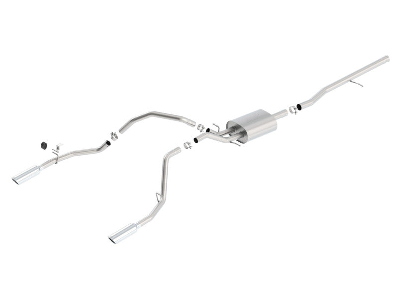 Borla 140536 S-Type Cat-Back Exhaust System for 2014-2018 Chevrolet Silverado 1500 and GMC Sierra 1500 5.3L V8