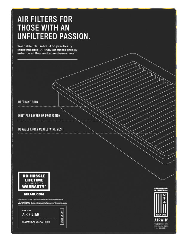 Airaid AIR855-086 Direct-Fit Replacement Air Filter for 2019-2022 Ford Ranger