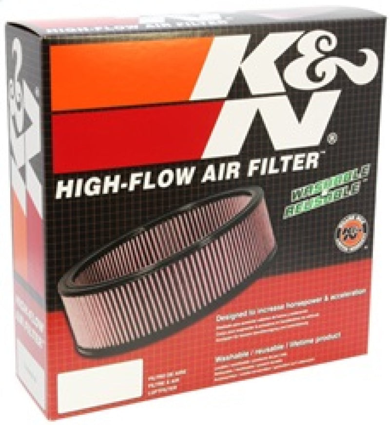 K&N E-1450 Replacement High-Flow Air Filter for GM Cars and Trucks V6/V8 1969-1992