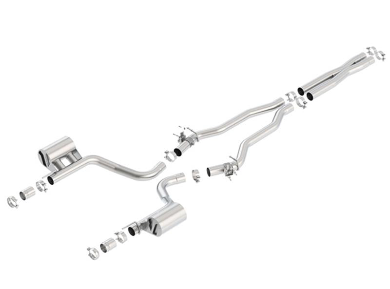 Borla ATAK Cat-Back Exhaust System with Valves for 2015–2023 Dodge Charger SRT Hellcat 6.2L V8, Part Number 140667