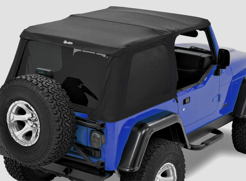 Bestop 97-06 Jeep Wrangler TJ Trektop NX Black Twill Soft Top with Tinted Windows