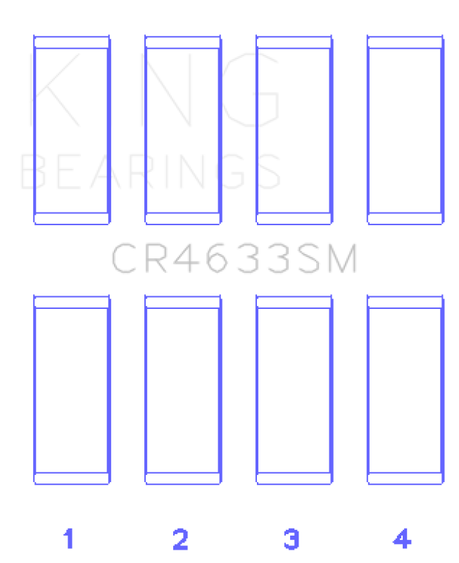 King Engine Bearings CR4633SM Standard Rod Bearing Set for 2008 Mini Cooper N14 Turbo