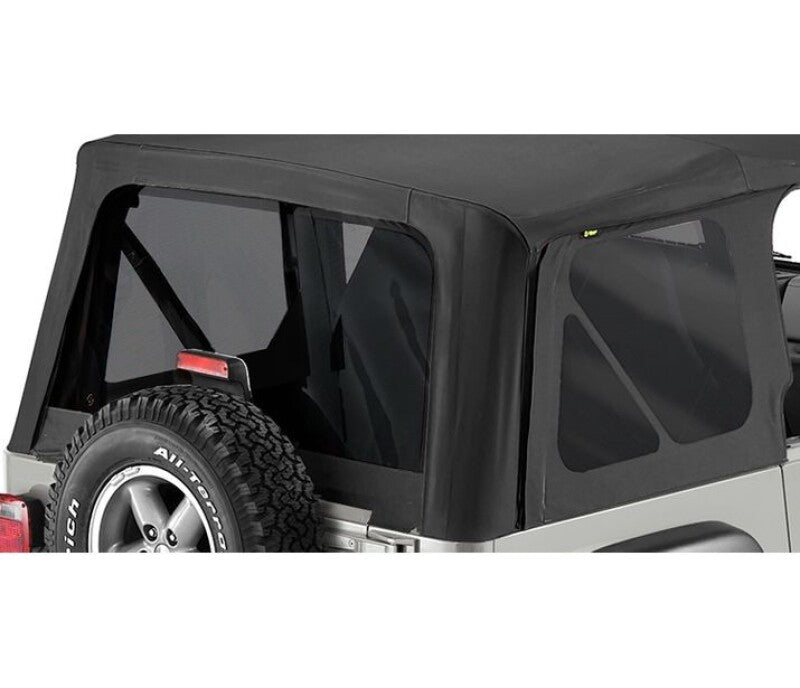 Bestop 97-02 Jeep Wrangler TJ Window Set in Black Denim - Replacement Tinted Window Kit