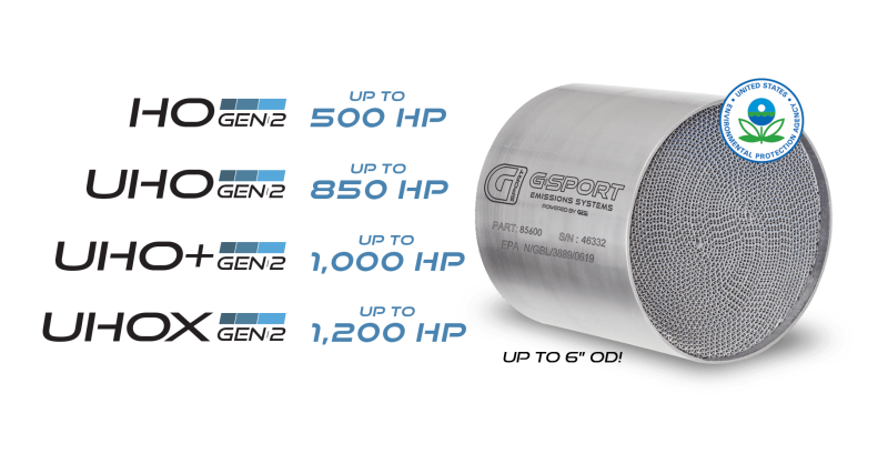 GESI G-Sport 4.50in x 4.00in 400 CPSI - GEN2 EPA Approved Substrate Only (500-850HP)