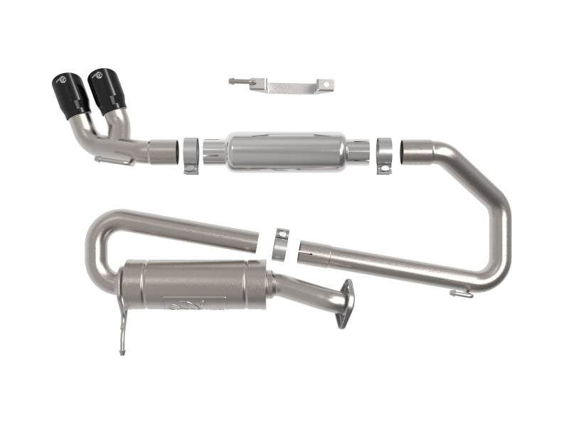 aFe Takeda 49-37020-B 2-1/4-Inch 304 Stainless Steel Cat-Back Exhaust with Black Tips for 2018-2025 Suzuki Jimny 1.5L