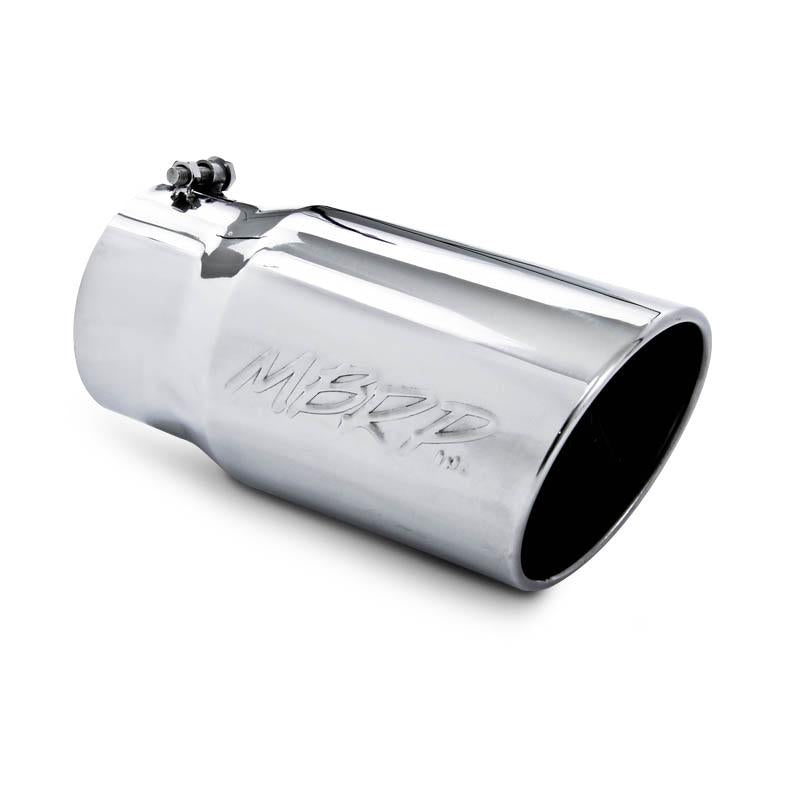 MBRP T5075 Armor Pro Exhaust Tip, 5-Inch Inlet, 6-Inch Outlet, Angled Rolled Edge