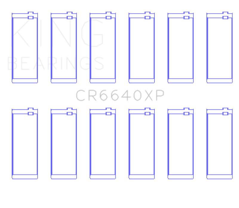 King Engine Bearings CR6640XPSTDX BMW M20/M50 Performance Rod Bearing Set, STDX
