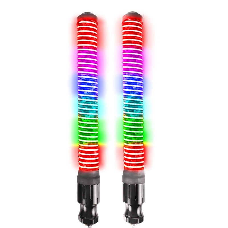 DragonFire Racing WarWhip Largos RGB Quick-Release Lighted Whips, Pair - DFR523235