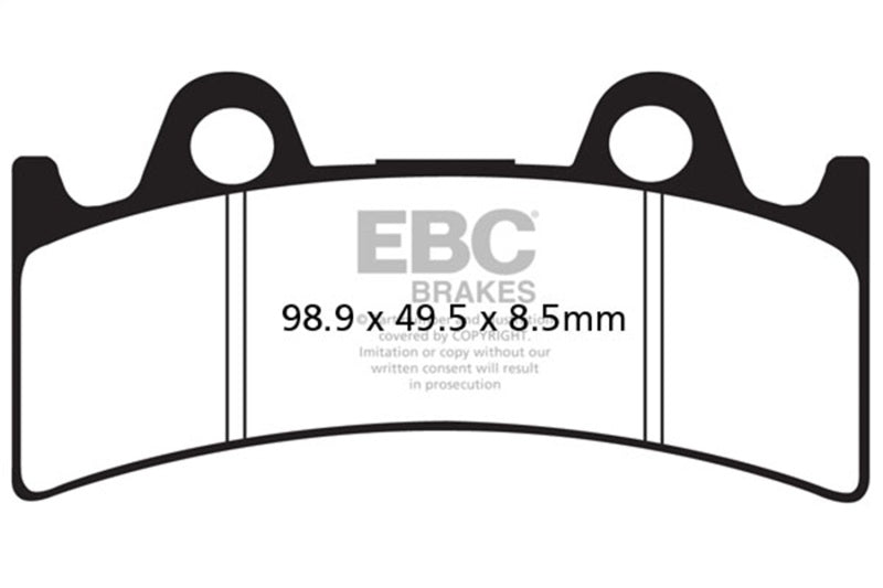 EBC Powersports FA190HH Double-H Sintered Front Brake Pads for 1993-1996 Yamaha YZF750