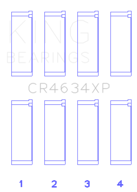 King Engine Bearings CR4634XP0.25 Hyundai G4KF Connecting Rod Bearing Set, +0.25mm